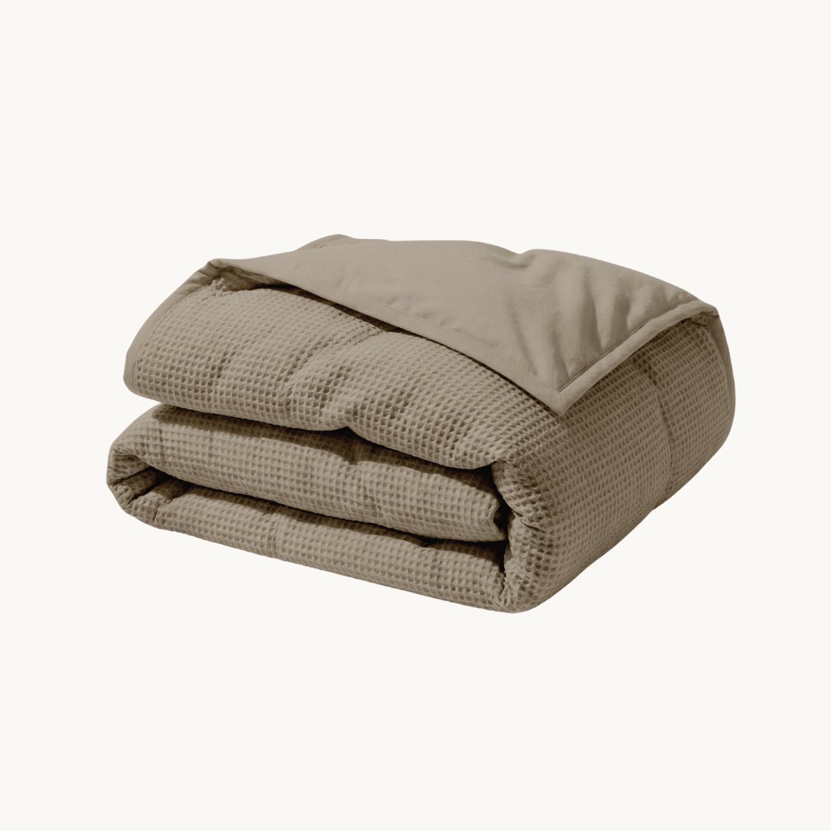 Y-NOT – Dekbed Zonder Overtrek 200x220 – Waffle – All Season – Zacht & Wasbaar – Taupe