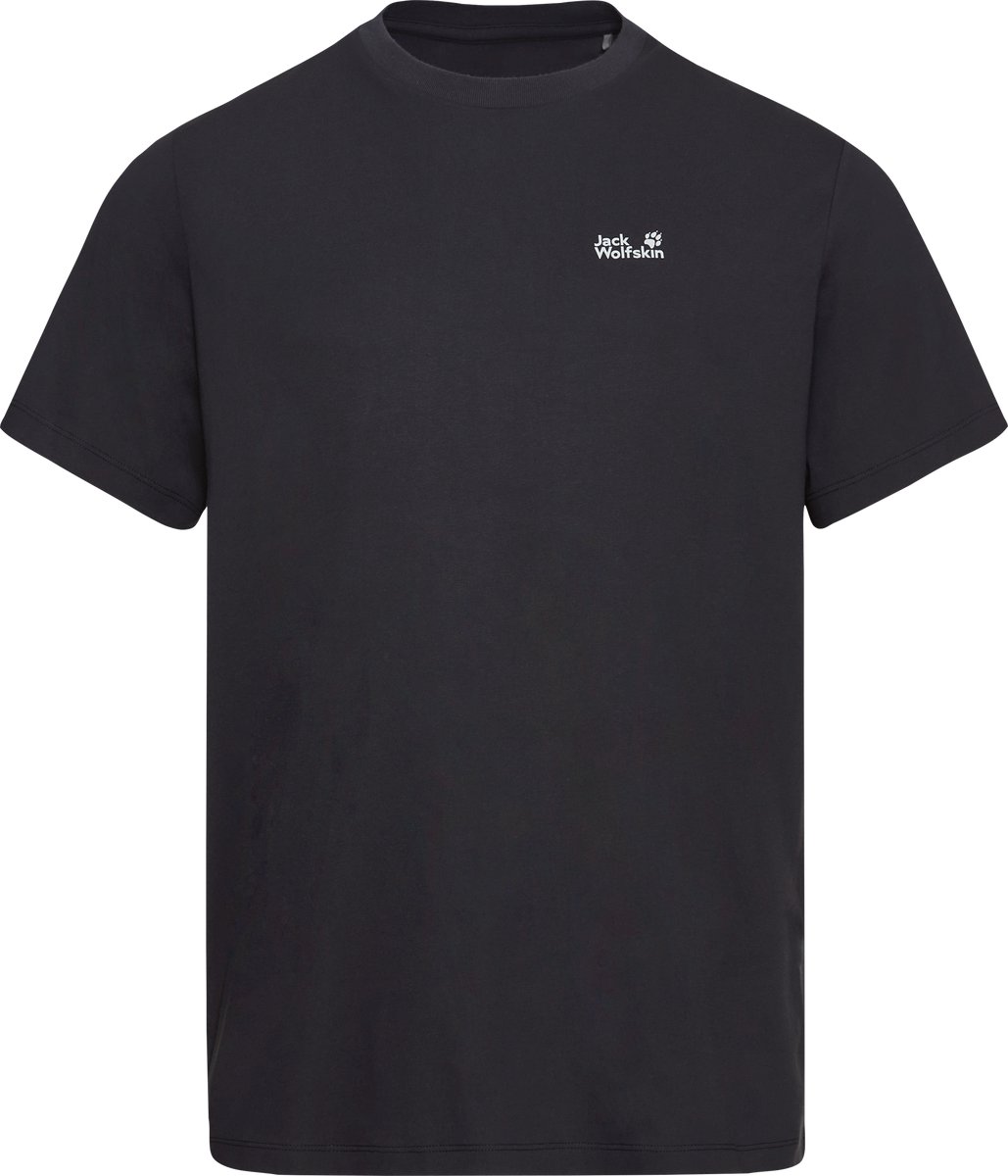 Jack Wolfskin ESSENTIAL T M Heren Outdoorshirt Zwart