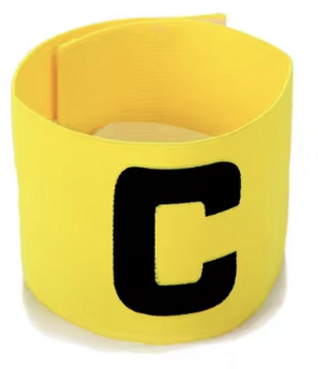 CHPN - Aanvoerdersband - Captainsband - Voor Voetbal - Hockeyaanvoerders - Senior - C-Captain - Teamcaptain - Universeel - Geel - Verstelbaar