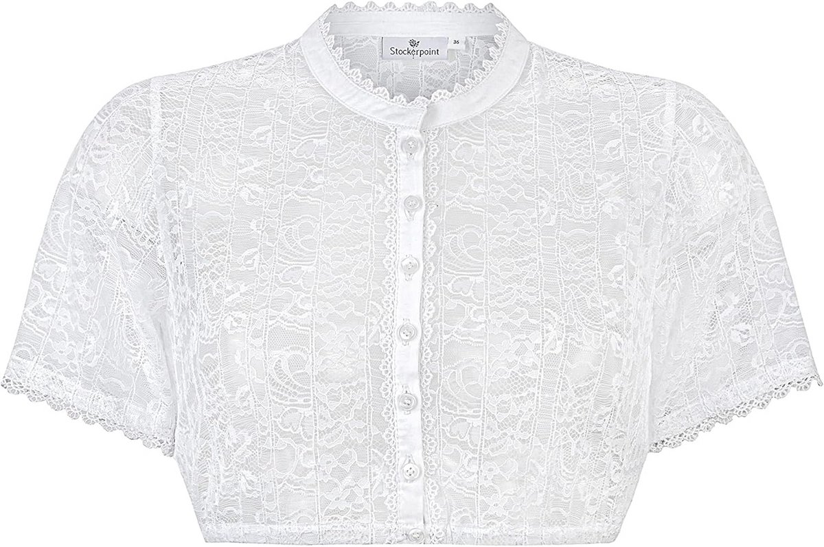 Witte Dames Blouse Stijlvol Dirndl Model