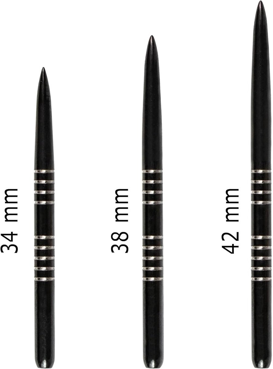 Dartpunten Zwart (42mm) met Dubbele Grip - Professionele Kwaliteit