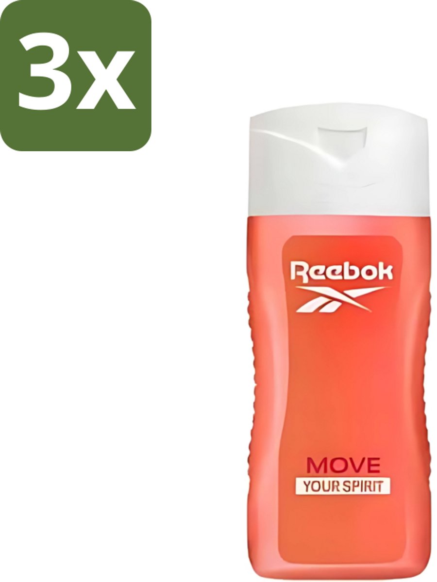 Reebok - Move Your Spirit - Douchegel - 400 ml - Bulkverpakking - 3 stuks