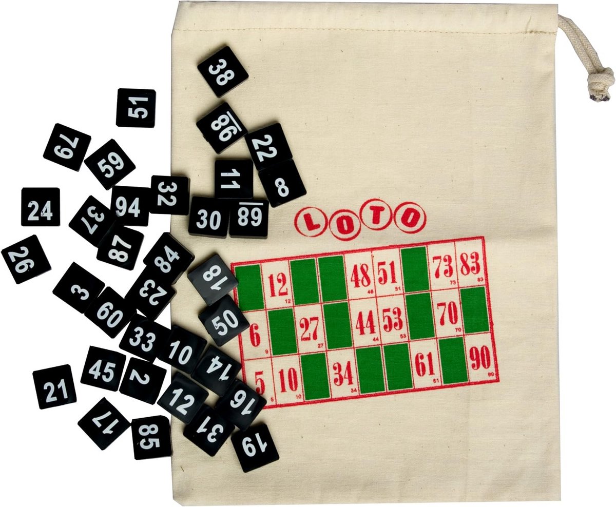 Genummerde Trekballen 1-100 met Opbergzak voor Bingo, Tombola en Loterijen