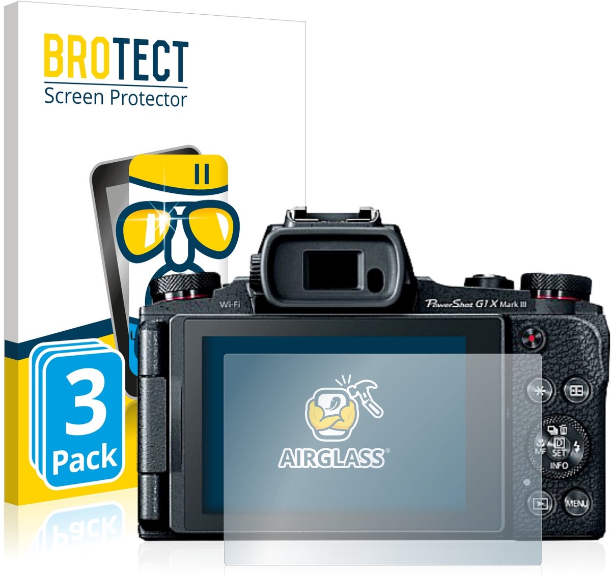 Screenprotector 3 Stuks voor Canon PowerShot G1 X Mark III Beschermglas transparant