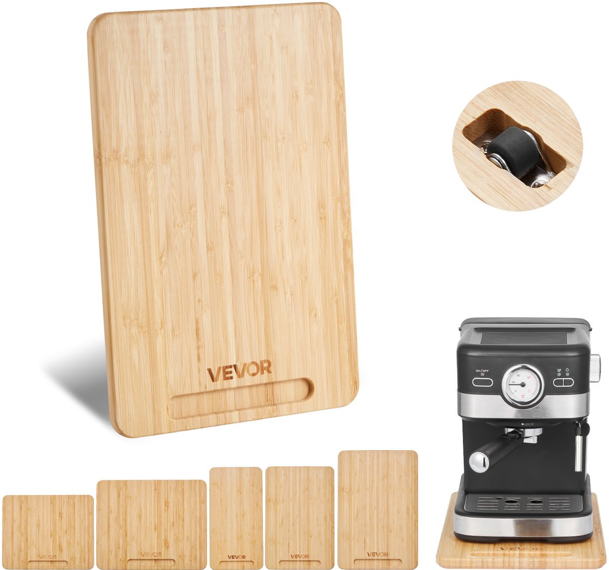 VEVOR Schuifplank 35,6x24,1cm Rolplank voor Koffiezetapparaat Keukenmachine