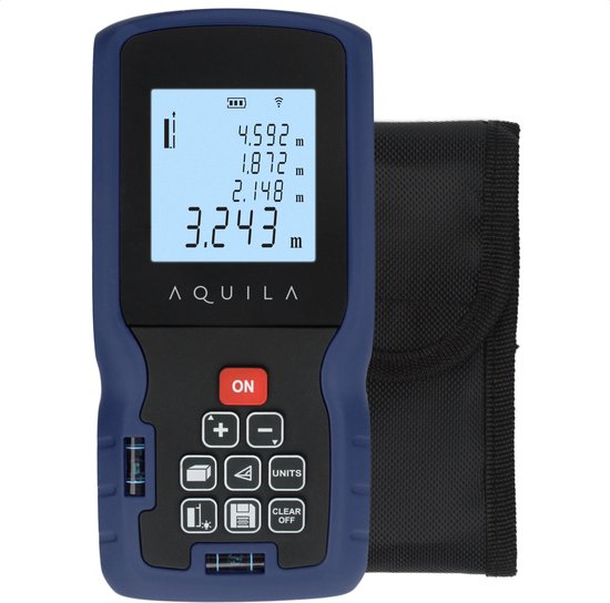 Aquila Laser Afstandsmeter Digitaal tot 40 Meter - Lasermeter & Afstandsmeters met 2x Waterpas - laserafstandmeter en Laser Meter - Afstandmeter Incl Batterijen
