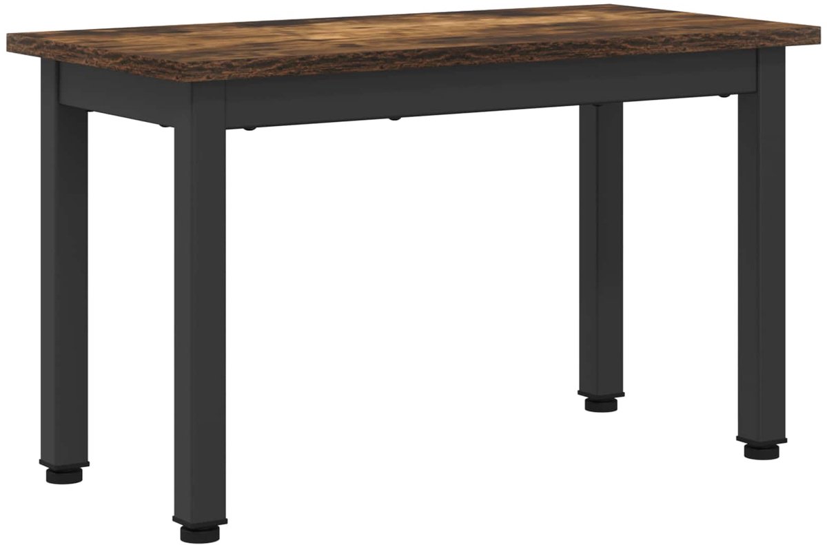vidaXL Salontafel - Rook - Eik - 60 - x - 30 - x - 36 - cm - Bewerkt - hout