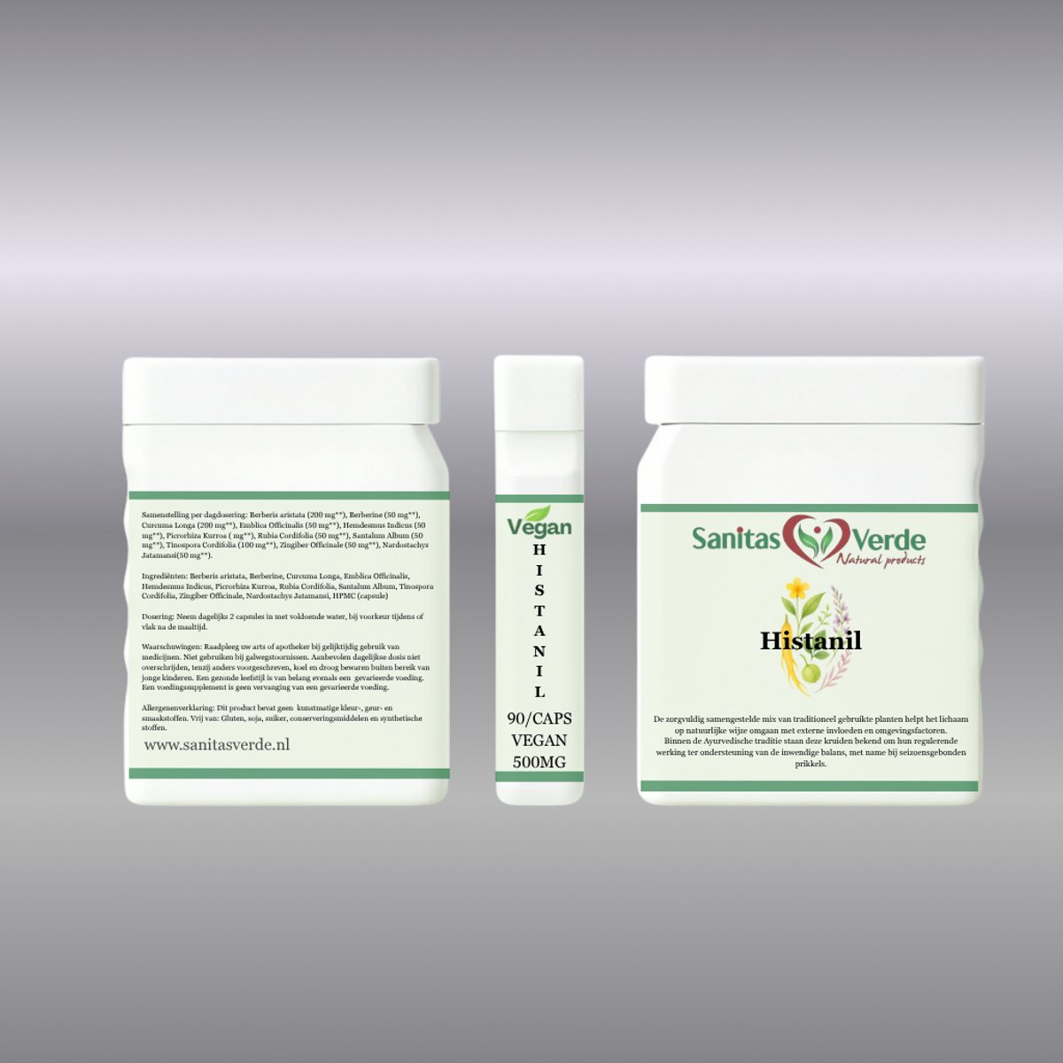 Sanitas Verde - Histanil - Pollen seizoen - 90 Vegan Capsules - 500 mg