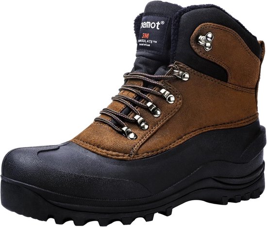 Heren Blotevoeten Wandelschoenen – Winterlaarzen Met Fleecevoering, Waterdicht, Antislip En Elastische Veter