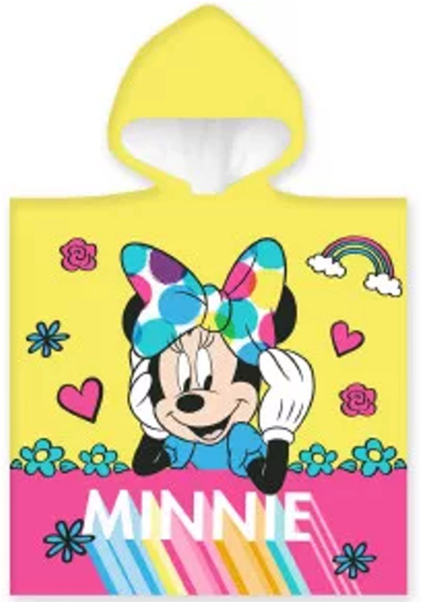 Minnie poncho 50 x 100 cm geel
