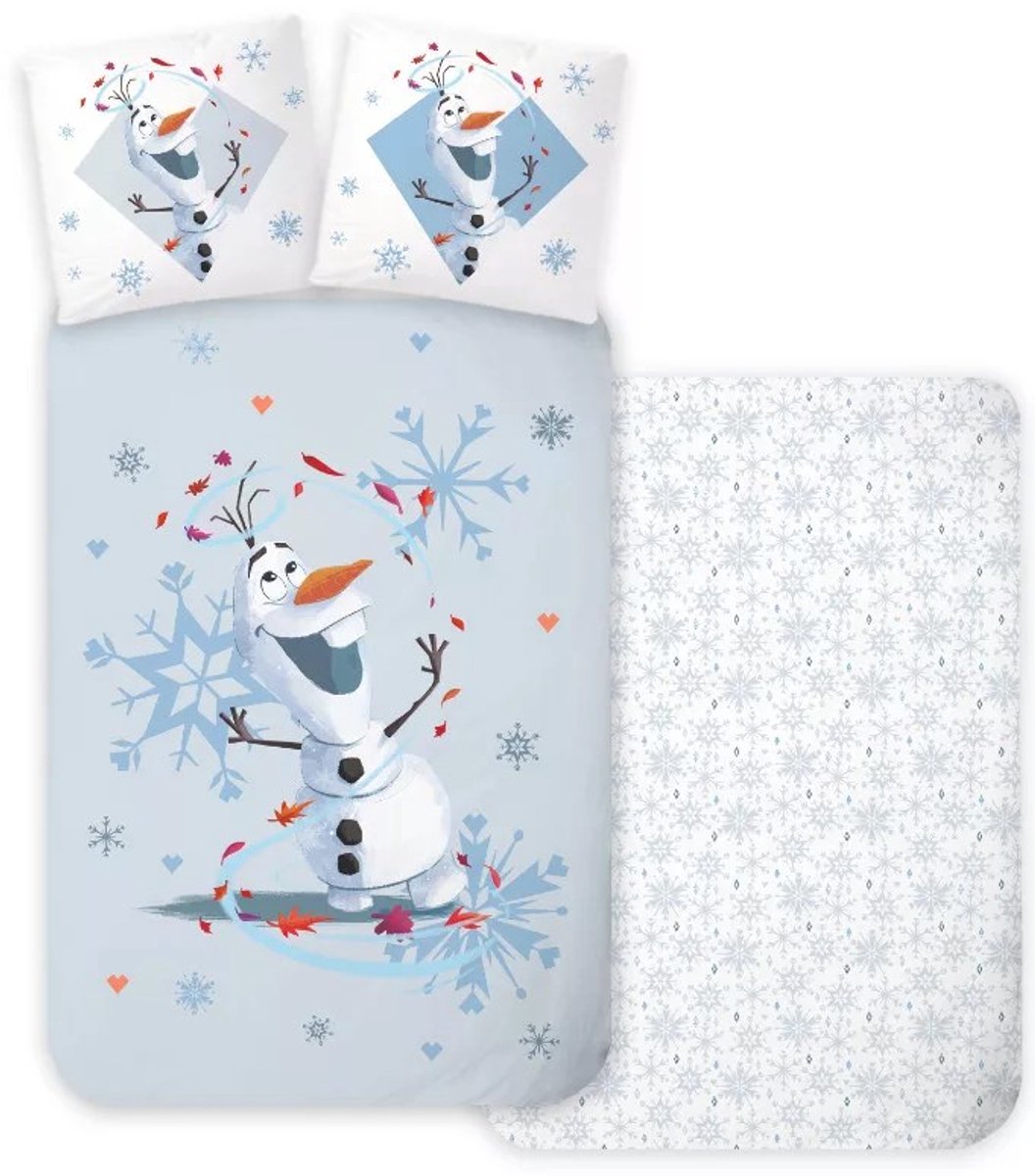 Frozen Olaf Dekbedovertrek 100 x 135 cm - Katoen - 40 x 60 cm