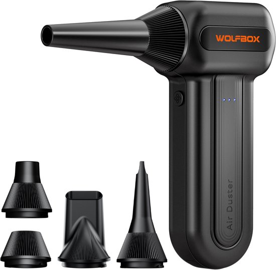 Wolfbox MF60 Air Duster Draadloos - Oplaadbaar 5000mAh - 110.000 RPM ...