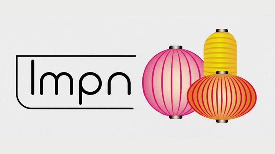 5-set LMPN® nylon lampionnen - zongeel - 25cm - voor buiten
