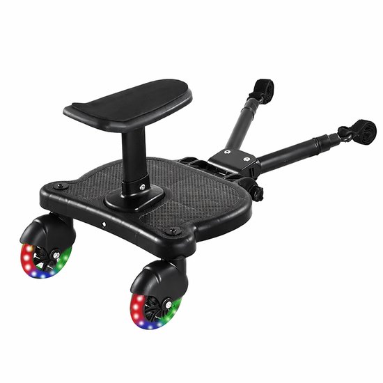 Buggy Board, met kinderwagen organizer en ophangriem, verborgen rem, voor kinderen van 2-6 jaar, 55 x 33 x 36 cm