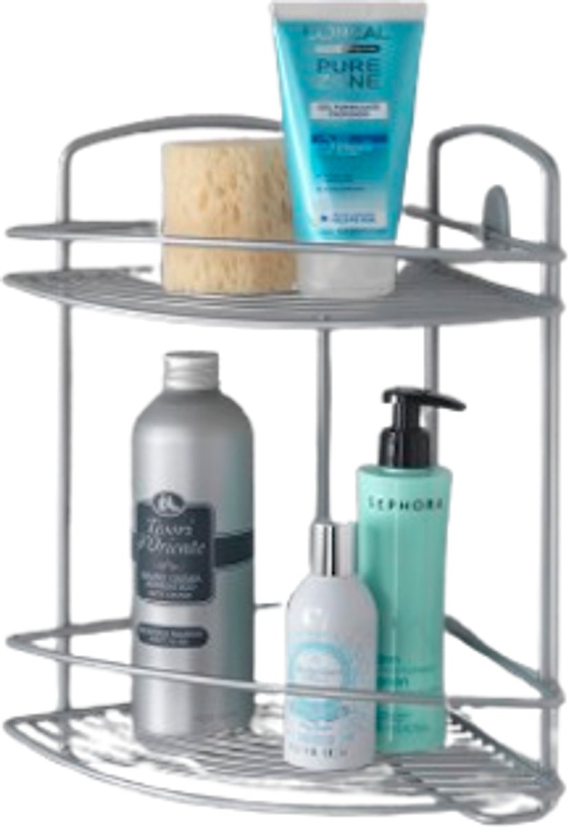 Étagère de Salle de Bain 2 Niveaux Série ONDA de Metaltex. Finition