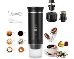 Florixa® Draagbare Koffiemachine - Blender To Go - Draagbare Blender - Zwart - 28cm x 9cm x 9cm