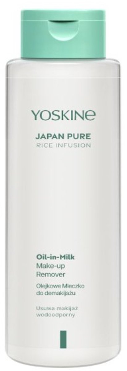 Yoskine Japan Pure Rice Infusion Reinigingsmelk – Olieachtige Make-up Remover met Rijstextract – Gezichtsreiniger voor Waterproof Make-up – 400 ml