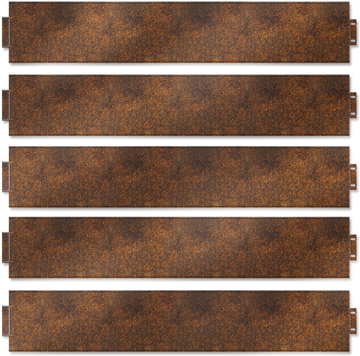 ACXIN Metalen Graskant 5 m x 15 cm - Verzinkte Tuinborder Afboording voor Gazon, Bloembed en Tuinpad - Weerbestendig en Duurzaam - Roestkleur