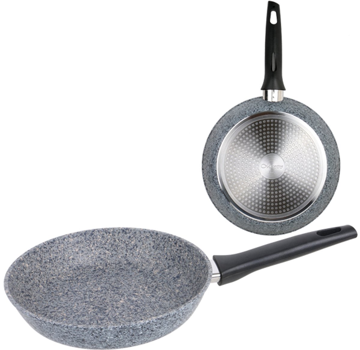 Maestro - MR-1210-26 - Koekenpan Ø 26 cm - Granieten Antiaanbaklaag - 5mm Wanddikte - Alle Warmtebronnen incl. Inductie