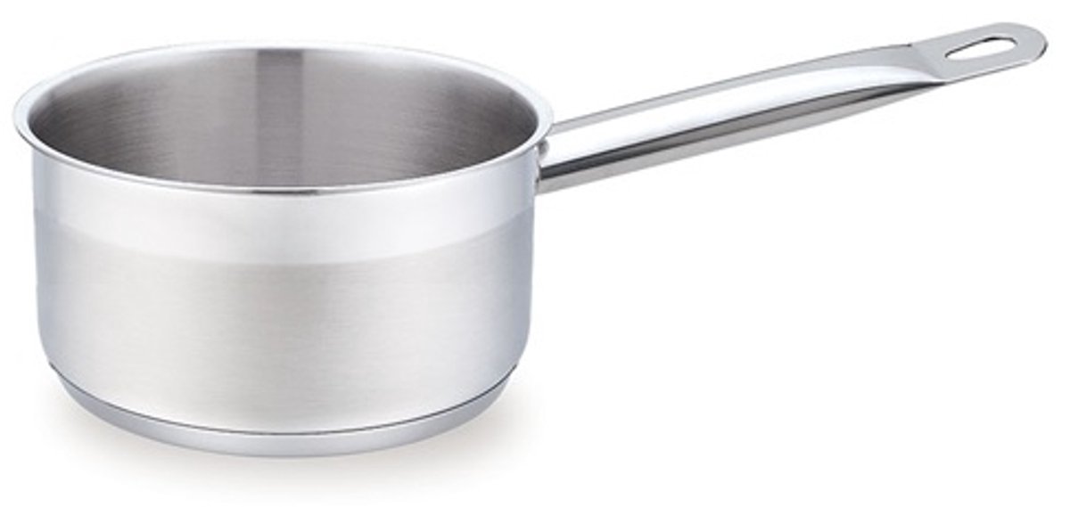 Maestro - Steelpan Ø 14 cm - 0.75L - RVS - Alle Warmtebronnen incl. Inductie - Ergonomische Handgreep