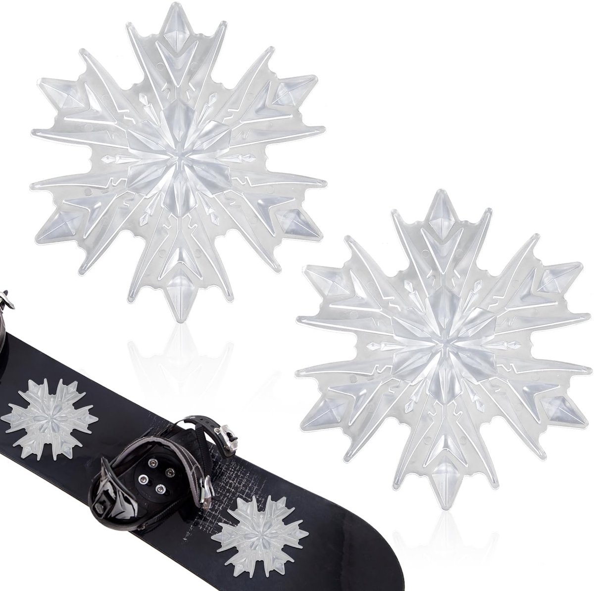 Snowboard Stomp Pads - 3D Helder Sneeuwvlok Antislip Grip Pad - 13x13cm