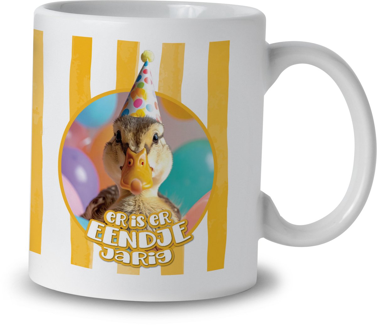 Mok – Eendje Jarig – Keramiek – 325 ml – Cadeau