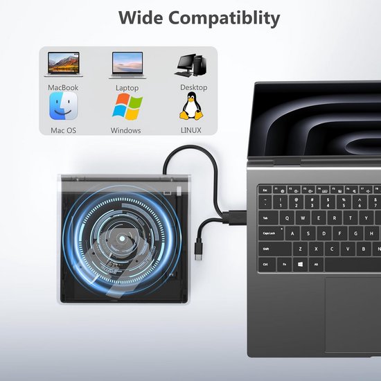 DVD Speler met HDMI - Blu Ray Spelers - Externe DVVD Speler - Zwart - Multimedia — afbeelding 5