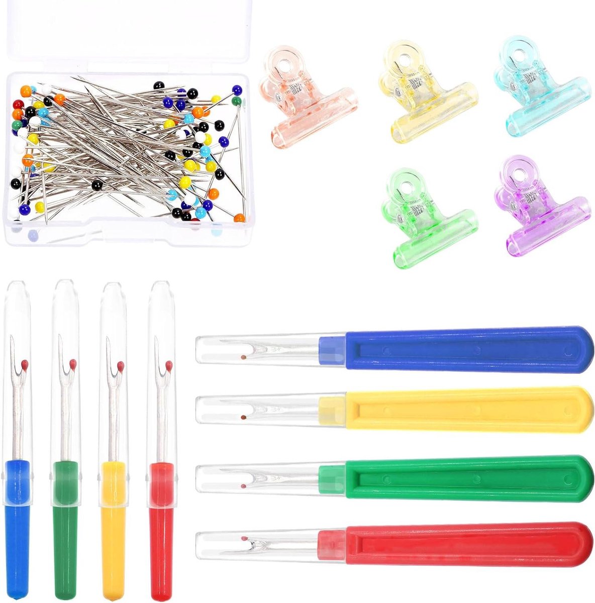 Naad Rippers en Naaien Pins Set met Multifunctionele Stofclips