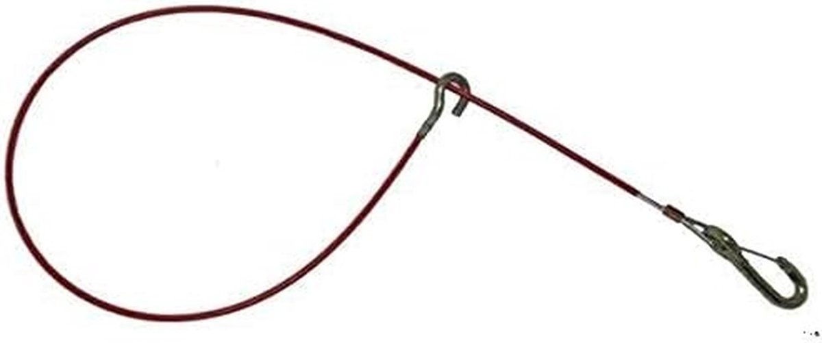 2x Veiligheidsstop Staalkabel 950mm Lengte - 3mm Dikte - Voor Hekken en Poorten