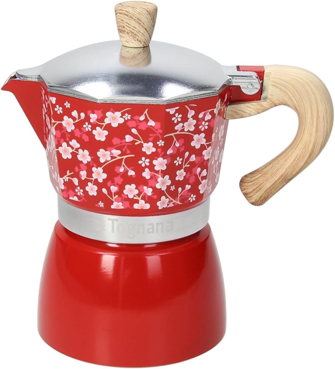 Moka Espresso Koffiezetapparaat voor 3 Kopjes - Aluminium - Rood