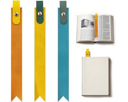 PU-bladwijzers - 3 stuks - 19*2 cm - Leesmap - Paginaclip - Leeslabel - Paginanummermarker - Boekclip - Boeklabel - Markeertape - Boeketiket - Leespositioneringskaart - Insteekbladwijzer - Een cadeau voor boekenliefhebbers