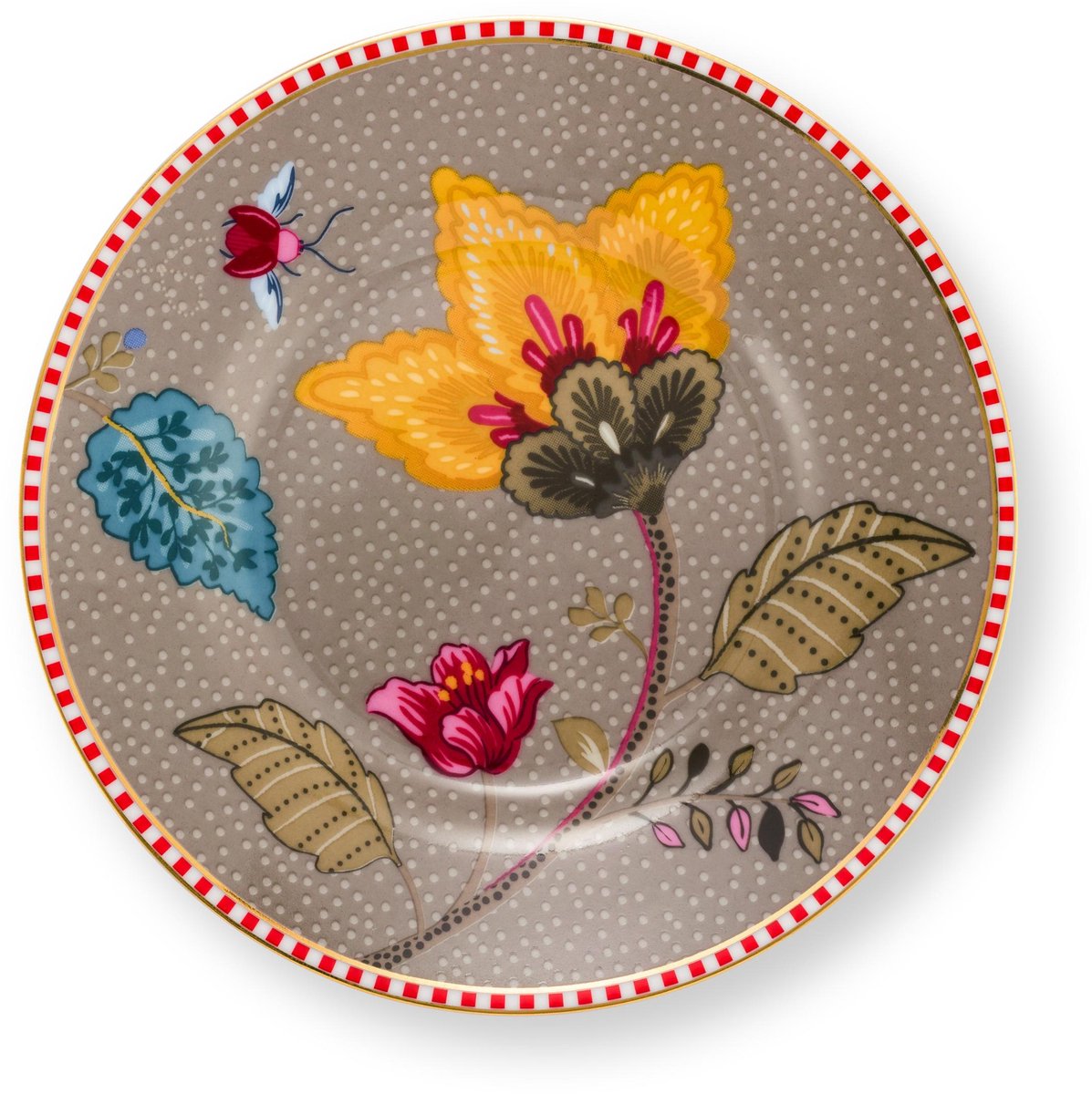Pip Studio - Blooming Tales Petit Four bord Bruin - Porselein - Bloemenprint
