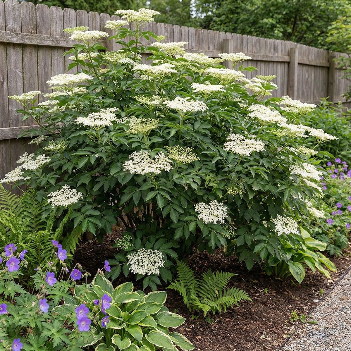 Bloomique - Sambucus Nigra Howunder York - Gewone Vlier - Tuinplanten - Winterhard - Hoogte 30-40 cm - Pot 19 cm