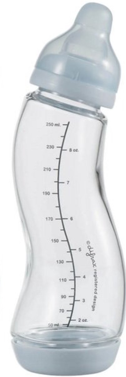 Difrax glazen s-fles natural - kleurassorti - anti-koliek - S fles - 250ml 1 stuk van Difrax — afbeelding 4
