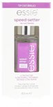 Essie Speed Setter Top Coat nagellak in verpakking. De verpakking is wit met paarse accenten en bevat de tekst 'ULTRA FAST DRY'.