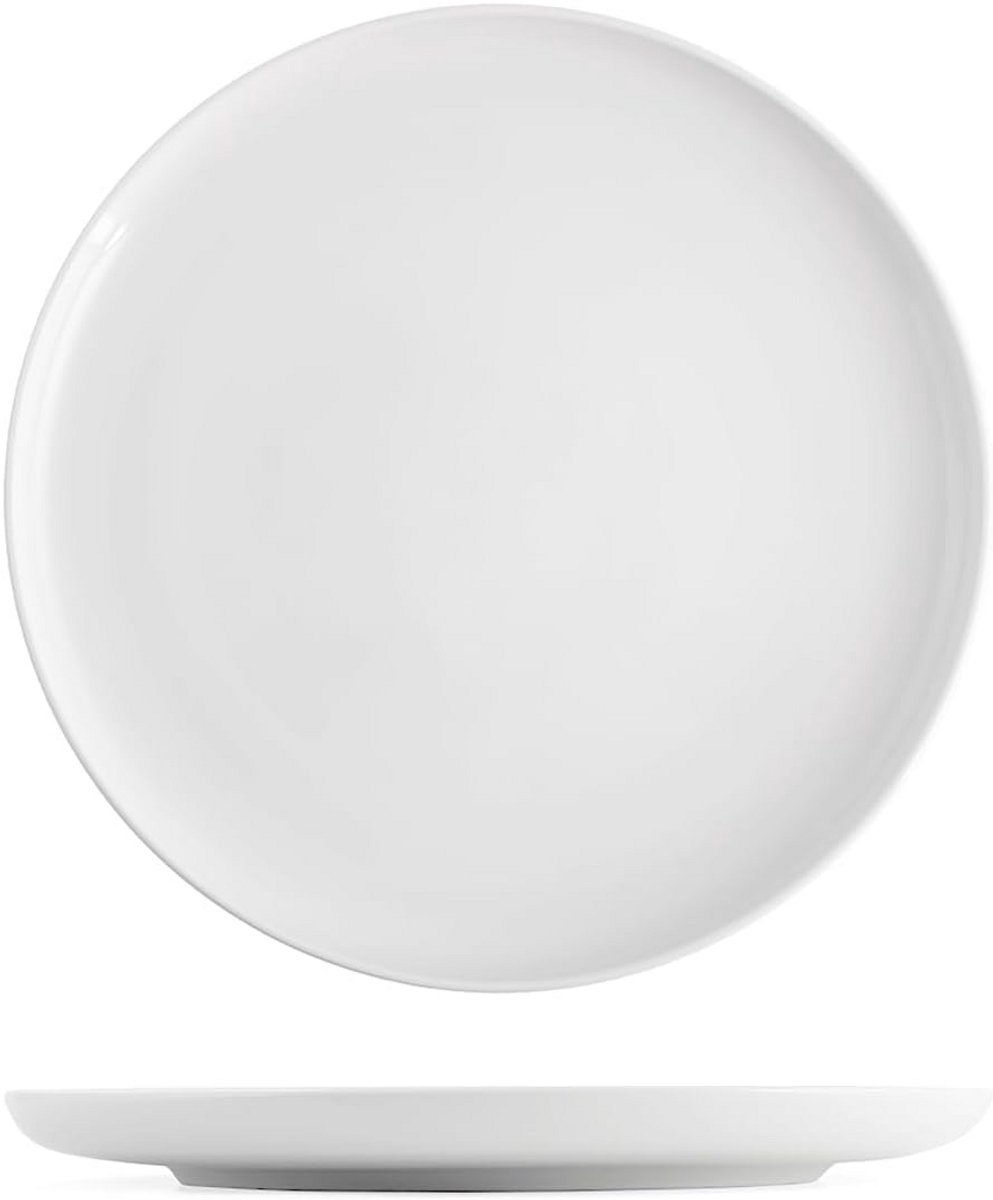 Set van 6 Witte Porseleinen Borden Rond 27 cm - Pearl Collectie