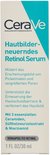 CeraVe Hautbilder-erneuerndes Retinol Serum. Witte verpakking met blauwe en groene teksten.