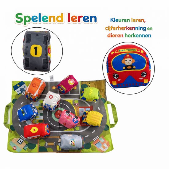 Peluches speelgoed avec tapis de jeu - 10 pièces - speelgoed 1 an - speelgoed 2 ans - speelgoed 3 ans