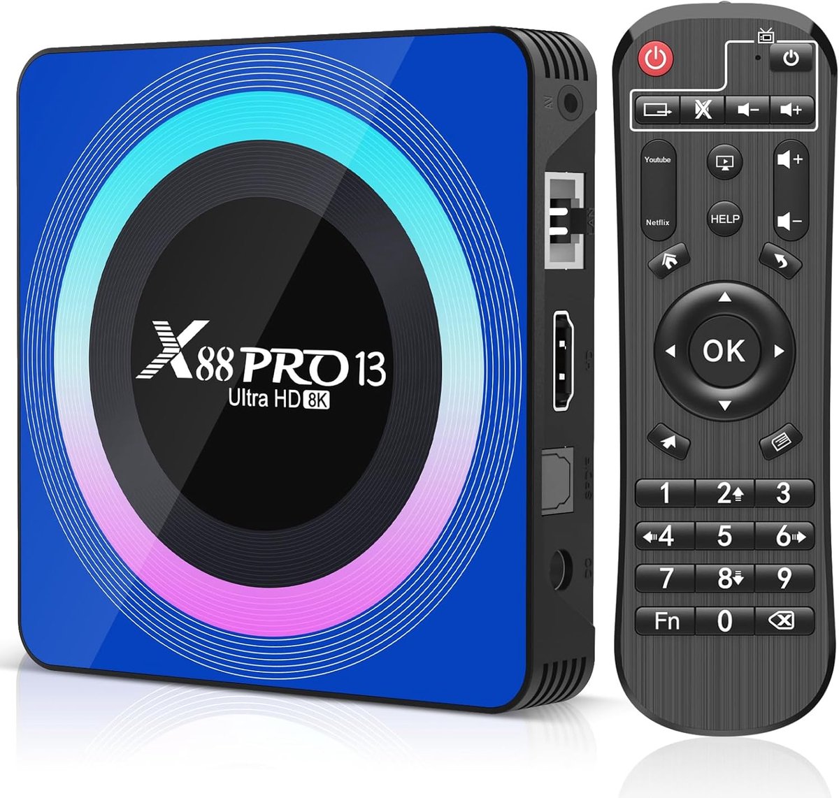Smart TV Box - Mediastreamer Android - Films Kijken - 8K Hardware Decode - 10.7 cm - Zwart