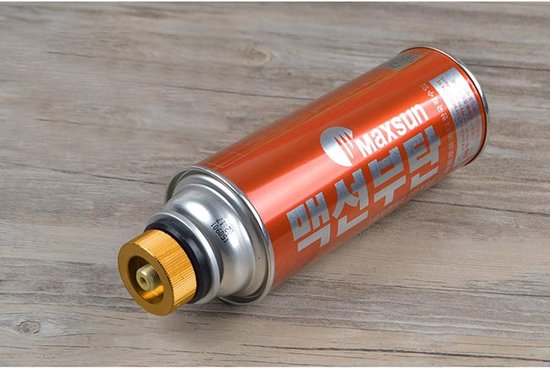 Gasfles Adapter - Camping Gas Converter - Outdoor Koken - Automatische Sluiting - 10 x 5 x 2.4 cm - Oranje van Merkloos — afbeelding 4