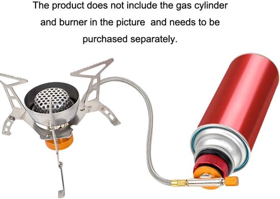 Gasfles Adapter - Camping Gas Converter - Outdoor Koken - Automatische Sluiting - 10 x 5 x 2.4 cm - Oranje van Merkloos — afbeelding 3