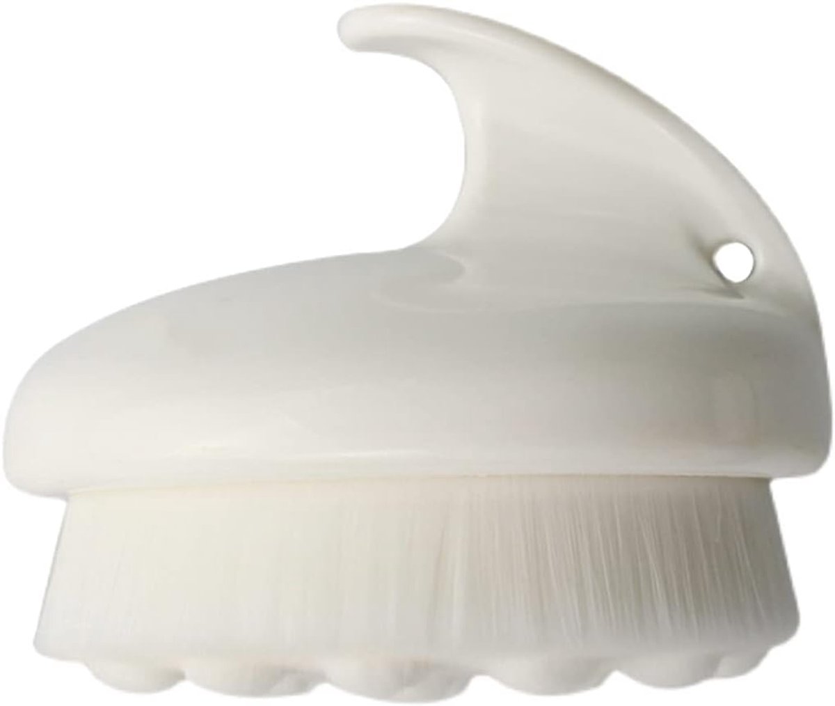 Rugborstel Douche - Zachte Vezels - Huid Reinigen - Handige Palm Grip - Compact Formaat - Wit