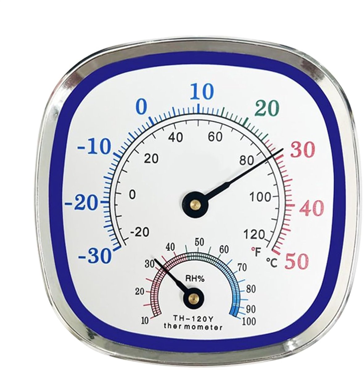 Analoge Thermometer Hygrometer - Vochtmeter Temperatuurmeter - Binnenklimaat Monitoren - Energievrij Ontwerp - 12 cm Diameter
