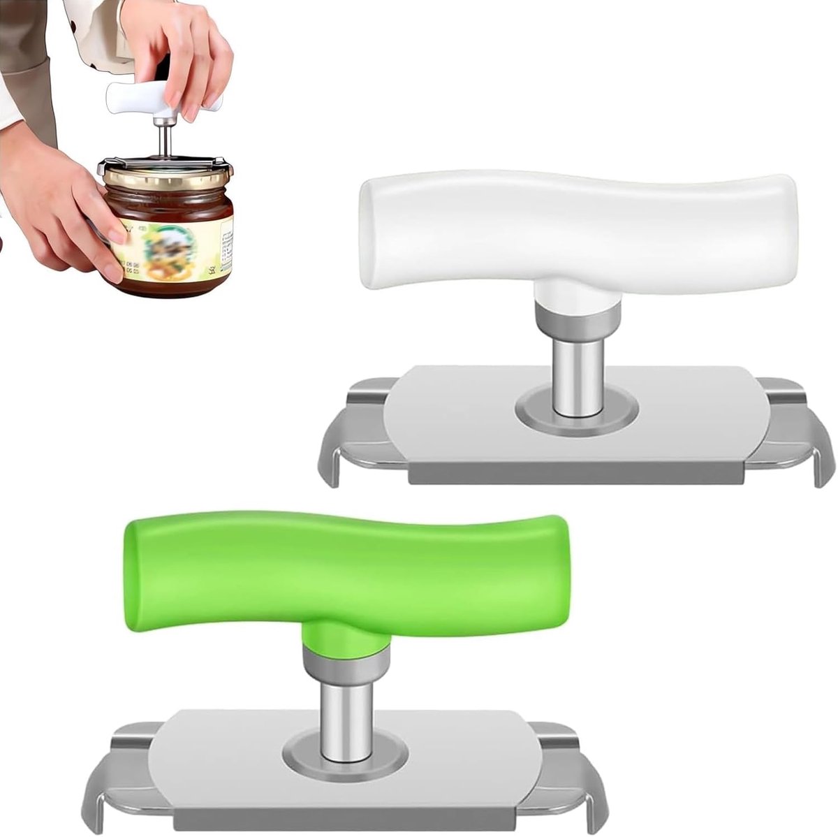Blikopeners Set - Keuken Gadget - Gemakkelijk Openen - Verstelbare Handgreep - 2 Stuks