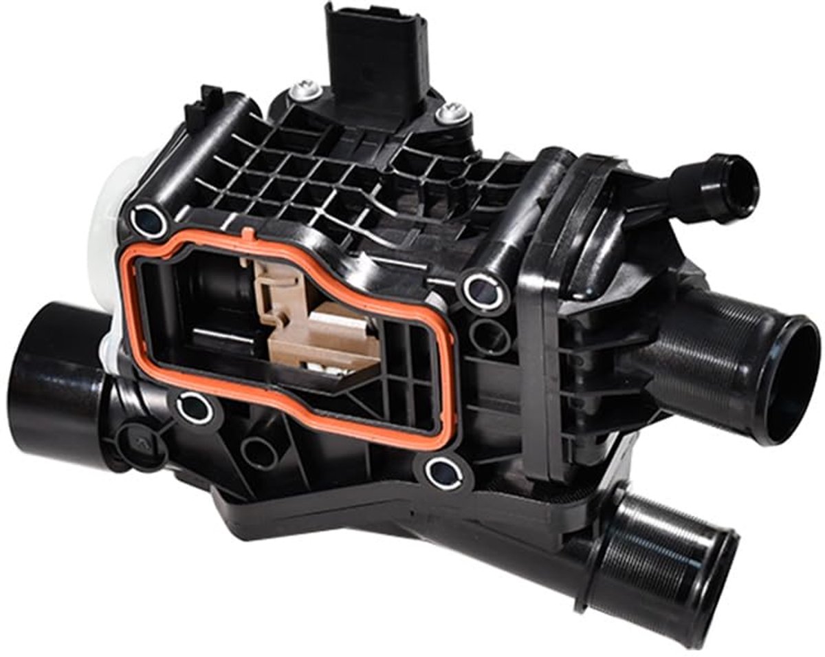 Thermostaat Behuizing - Koelvloeistof Behuizing - Motor Koeling - Directe Vervanging - 10cm Lengte - Zwart