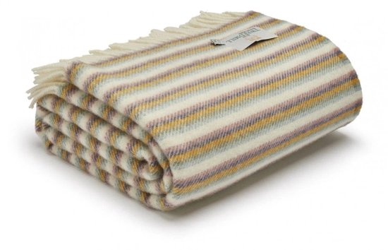 Wollen Plaid - Multicolor - Gestreept Patroon - Sunset - Tweedmill - 150x183cm