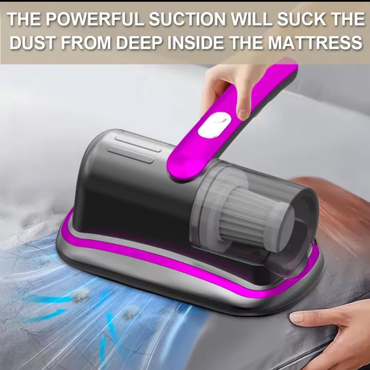 eVatmaster Matrasstofzuiger Draadloos met UV-Licht - afbeelding 3