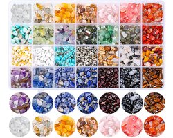 Natuursteen kralen set - 28 kleuren - 1400 stuks - DIY sieraden maken