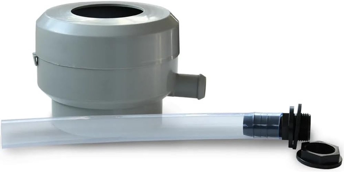 Regenton Vulautomaat - Wateropvang Systeem - Regenwater Verzamelen - Met Bladvanger - 60-100mm - Grijs