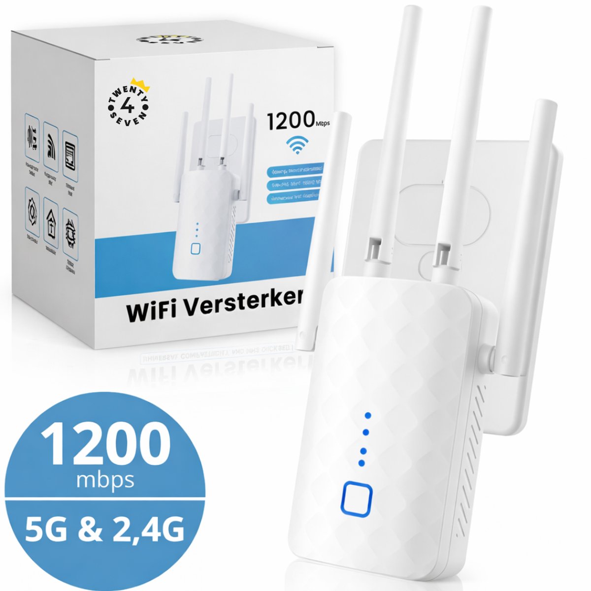 Twenty4seven WiFi Versterker Stopcontact - WiFi Router 1200 - Twenty4seven® - €23,95